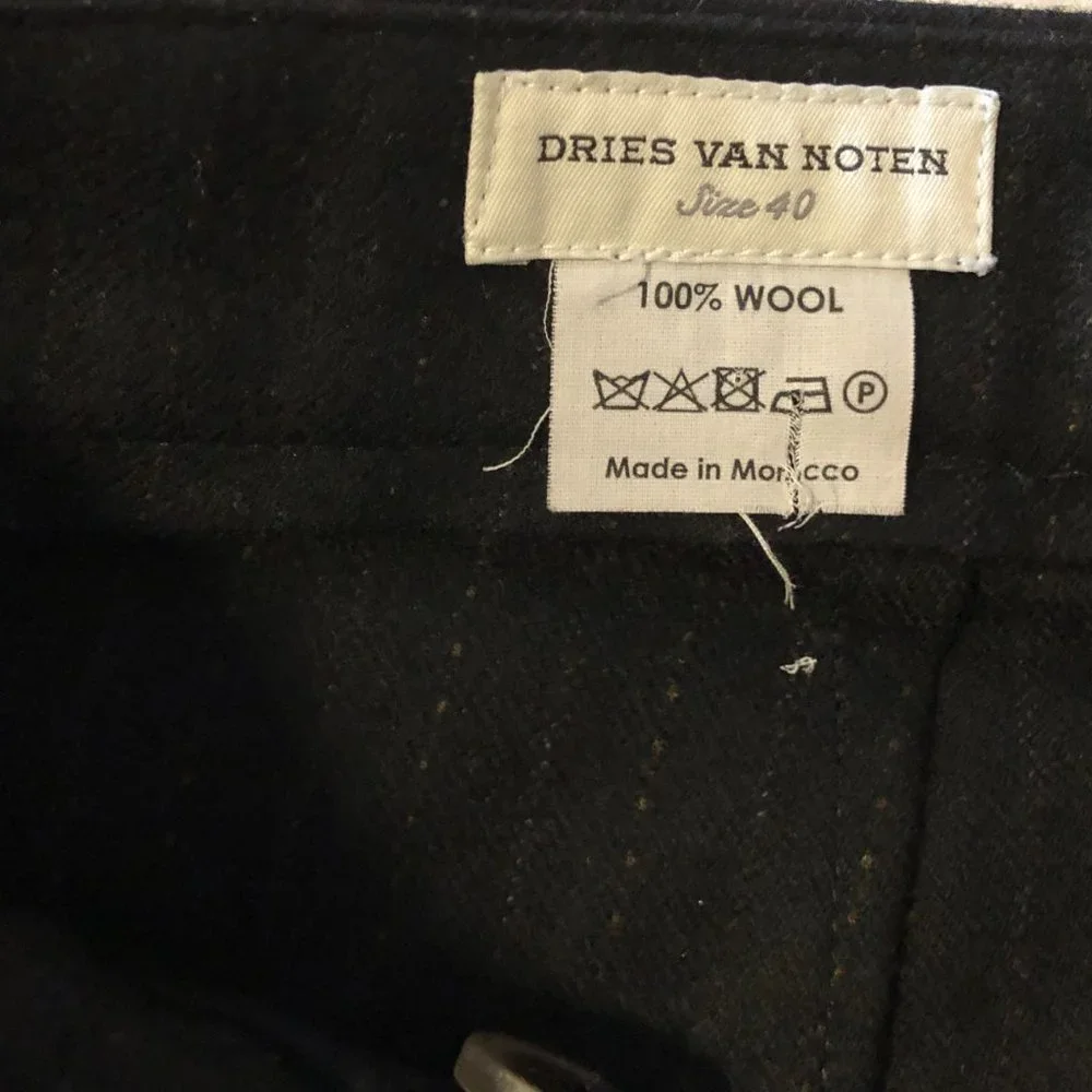 Dries van Noten Women's wool pants, charcoal/pinstripe, EU 40/Size US 8 - Picture 10 of 10